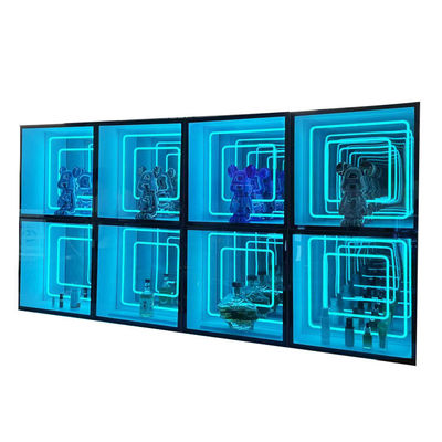 Customized Size Fashion Light Up 3D LED Infinity Mirror Display Case for Trendy Items