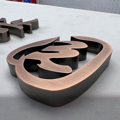 Street Advertising Board LED Letters Alphabet with Stainless Steel Strips and Illumination