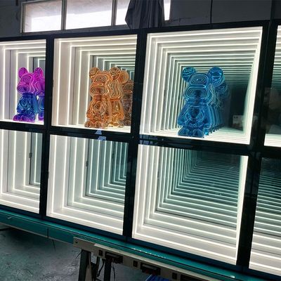 High Brightness LED Light Source Customized Infinity Illusion Mirror Display Case
