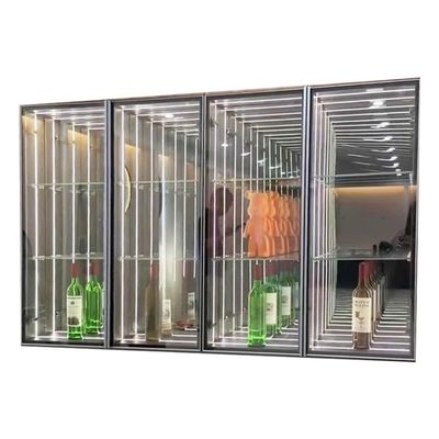 High Brightness LED Light Infinity Abyss Mirror Display Case for 2024 Product Decorations