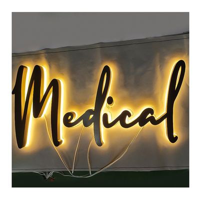 LED Neon Light Source Customized Color Stainless Steel Letter Sign for Shopping Malls