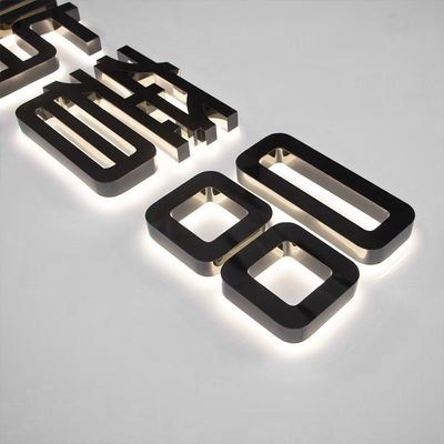 LED Neon Light Source Customized Color Stainless Steel Letter Sign for Shopping Malls