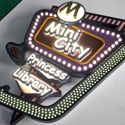LED Neon Light Source Customized Color Stainless Steel Letter Sign for Shopping Malls