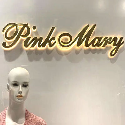 LED Neon Light Source Customized Color Stainless Steel Letter Sign for Shopping Malls