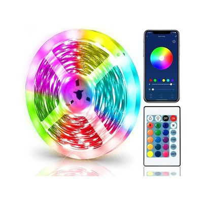 Fashion House Decoration LED Strip Light 12V 50ft 15m 5050 RGB with Smart Remote Control
