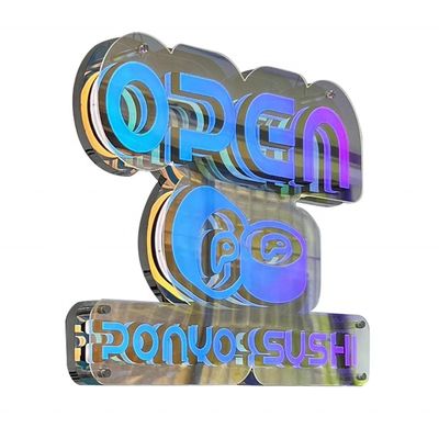 Indoor Electronic Signs with Infinite Background and Acrylic Mirrors LED Letters