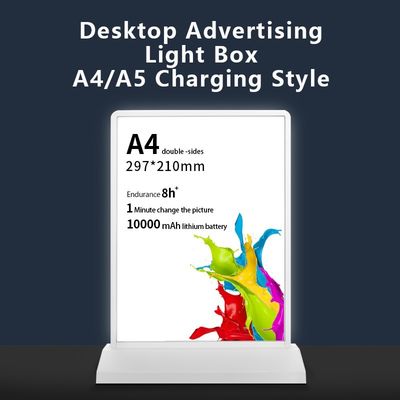 Double Sided A5 Magnetic Light Box with Rechargeable Battery and SMD4014 Light Source