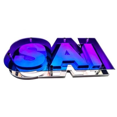 Customized Power Consumption Infinity Mirror Sign Logo 3D LED Letter Electronic Signs