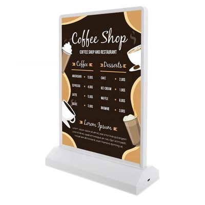 A4 Double-Sided Rechargeable Magnetic Suction Desktop Advertising Light Box Display Stand