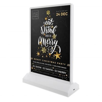 USB LED Advertising Display Custom Stand-up Desktop A4 Poster Menu Holder Light Box