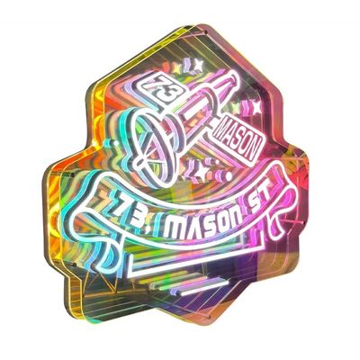 Acrylic 3D Hologram Display Screen LED Digital Signage for Mirror Sign Letters Light Box