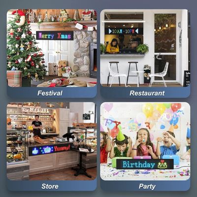 Rolling Pattern Animation Image Bluetooth App Control Panel Flexible LED Car Sign Display