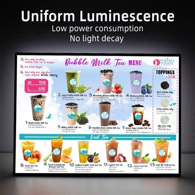 Installation Wall Mounted LED Menu Board for Restaurant Shop A1 A2 A3 A4 A5