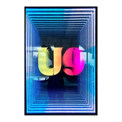 Custom Designs Acrylic LED Infinity Mirror Signage with Dazzle and Electronic Signs