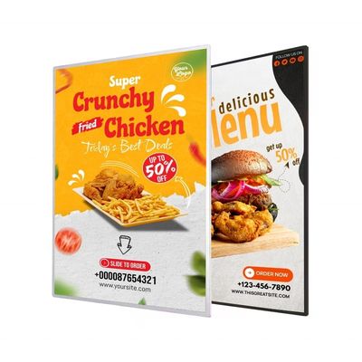 Rectangle Aluminum Frame Open Ultra Thin Light Box for LED Menu Board Display Panel