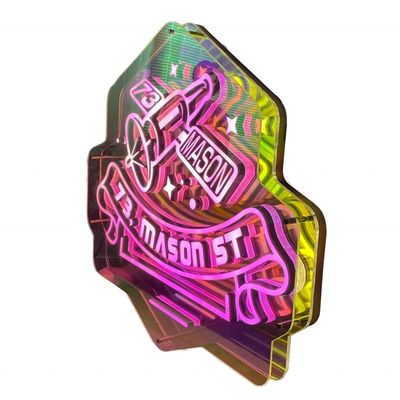 Customized LED Mini Letters Dazzling Acrylic Abyss Mirror for Screw Bolts Fixing/Hang