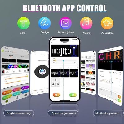 Long Lifespan LED Display Panel for Car Rear Window RGB APP Control and Text Animation