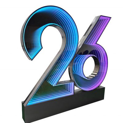 Store Infinity Effect Neon Sign with Custom 3D Abyss Infinity Mirror Advertisement