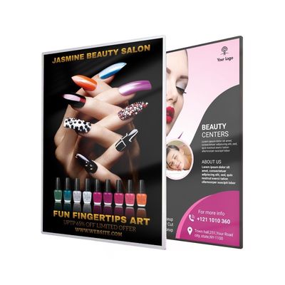 Black/Silver 2024 Ultra-thin LED Light Box Perfect for Indoor Advertising Solutions