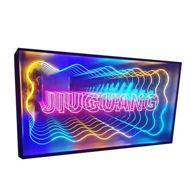 Custom Designs Infinity Mirror Logo Rgb Neon Sign Light Boxes for Indoor Advertising