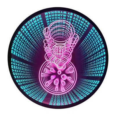 Customized 3D Infinity Mirror Mini RGB Acrylic Neon Sign LED Letters Light Box Sign