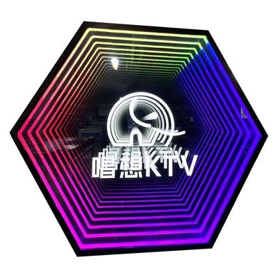 Customized 3D Infinity Mirror Mini RGB Acrylic Neon Sign LED Letters Light Box Sign