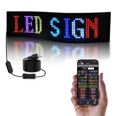 Flexible USB Programmable LED Matrix Panel Colorful Display for Indoor Advertising