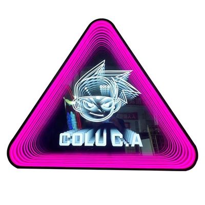 Acrylic Custom 3D LED Track Channel Letters Neon Mirror Infinity LED Sign Lighting
