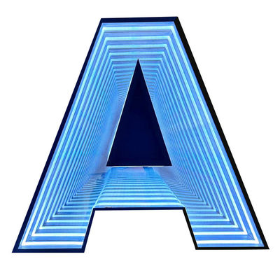 Acrylic Custom 3D LED Track Channel Letters Neon Mirror Infinity LED Sign Lighting