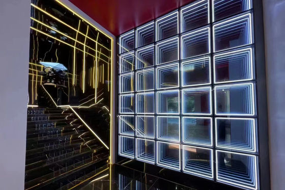 Animated Video Player 3D Infinity Mirror Hologram Light Box with Hang Installation