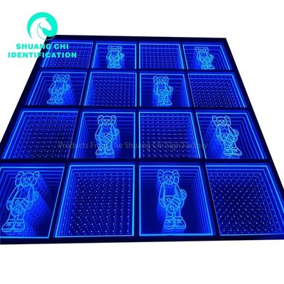 Indoor Outdoor Customization Technological Light and Shadow Infinity Floor Neon Mirror