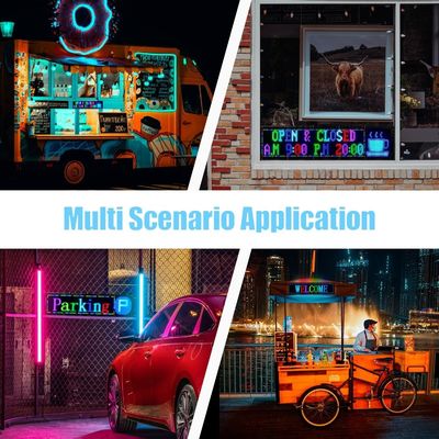 Flexible LED Display Matrix Panels HD Full Color APP Control Soft Rear Window Car Sign