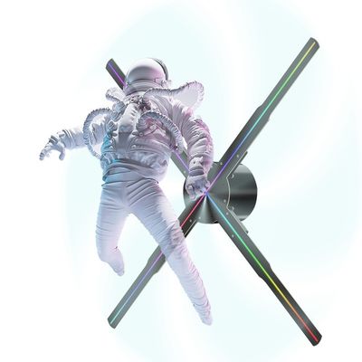 Subway Advertising 3D Hologram Fan with SD Card APP Connectivity and Rechargeable Battery