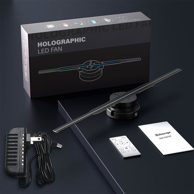 Indoor 3D Advertising Holographic Led Fan 45 cm Led Light Display with Cloud Control
