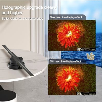 Indoor 3D Advertising Holographic Led Fan 45 cm Led Light Display with Cloud Control