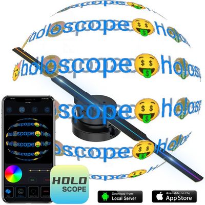 512P Resolution 42cm Hologram Advertising Display 4 Blades Fan 512 Lamp Beads LED Fan