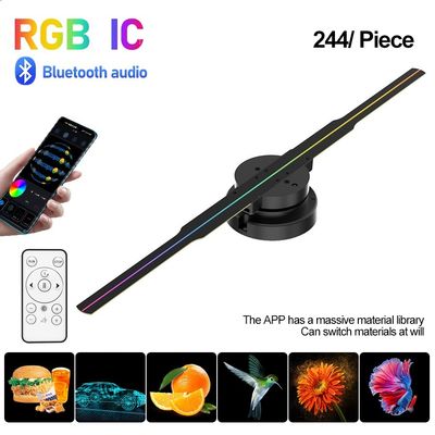 512P Resolution 42cm Hologram Advertising Display 4 Blades Fan 512 Lamp Beads LED Fan