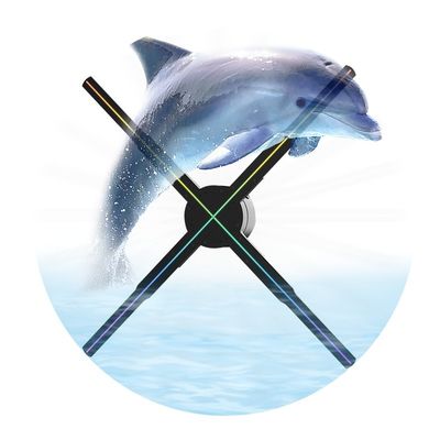 Advertising Strategy With 52cm Hologram Fan 512P Resolution And 4 Blades