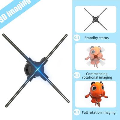 Advertising Strategy With 52cm Hologram Fan 512P Resolution And 4 Blades