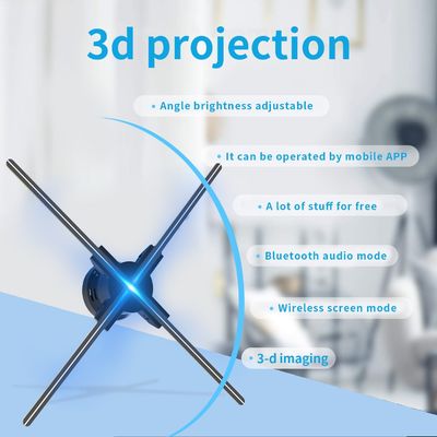 Advertising Strategy With 52cm Hologram Fan 512P Resolution And 4 Blades