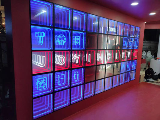 Transform Your Advertising with Our Holographic Fan 3D Abyss Mirror LED Letters 2024