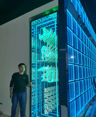 Customized 3D Projector Mirror Acrylic Advertising Light Boxes with 12V Input Voltage