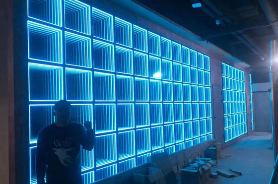 3D Hologram Abyss Layer Mirror Colorful and Customized with LED Strips Light Source