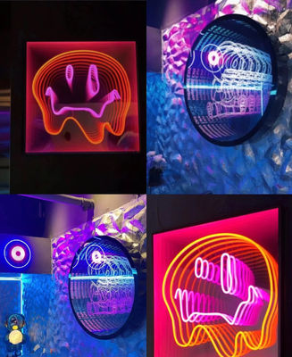 MirrorInfinity Mirror 3D LED with Acrylic Letters and Hologram 3D Effect