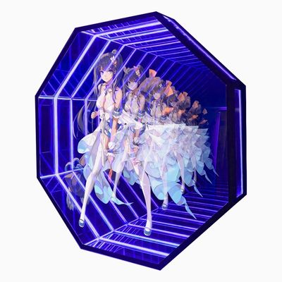 Colorful 3D Hologram Projector Infinity Mirror Neon Abyss Mirror Sheet Vibrant Visuals
