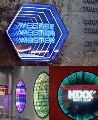 50C Wifi Infinity LED Mirror Infinite Mirror Neon for Dynamic Flag and Graphic Playback