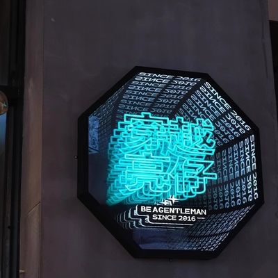 Custom Bedroom Living Room Infinity Mirror Neon Signs for Delicate Electronic Signage