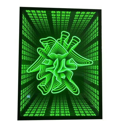 Customized Stainless Steel Infinity Glow Multi-Layer Effect Mirror LED 3D Neon Sign