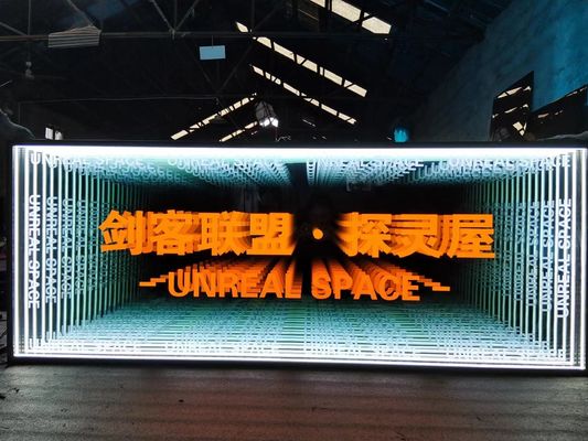 Customized Stainless Steel Infinity Glow Multi-Layer Effect Mirror LED 3D Neon Sign