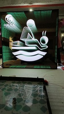 Customized Stainless Steel Infinity Glow Multi-Layer Effect Mirror LED 3D Neon Sign